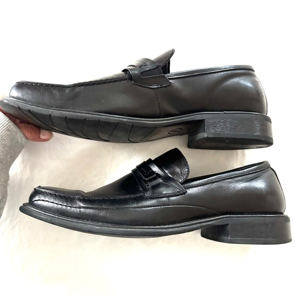 Florsheim Como Black Leather Dress Loafers SZ 11 Worn 1X main image 4